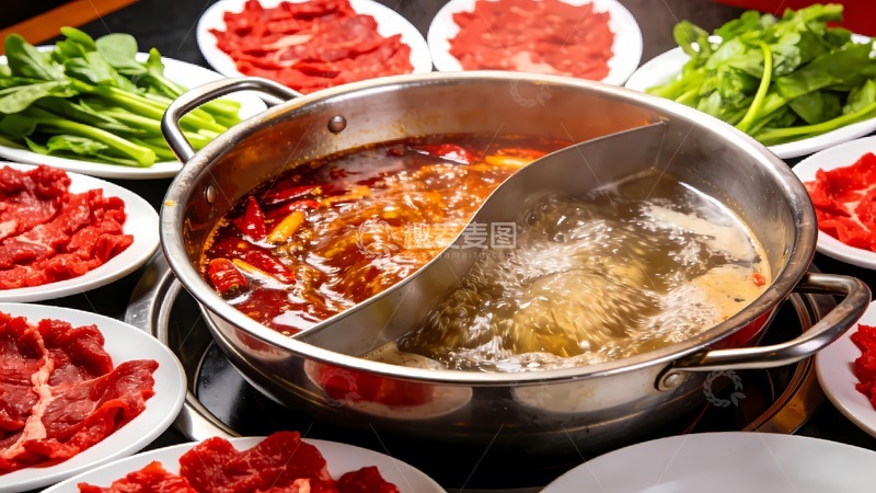 高清大图下载【趣麦麦图】滚烫的火锅汤底