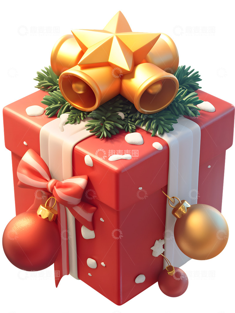 高清大图下载【趣麦麦图】卡通圣诞礼物