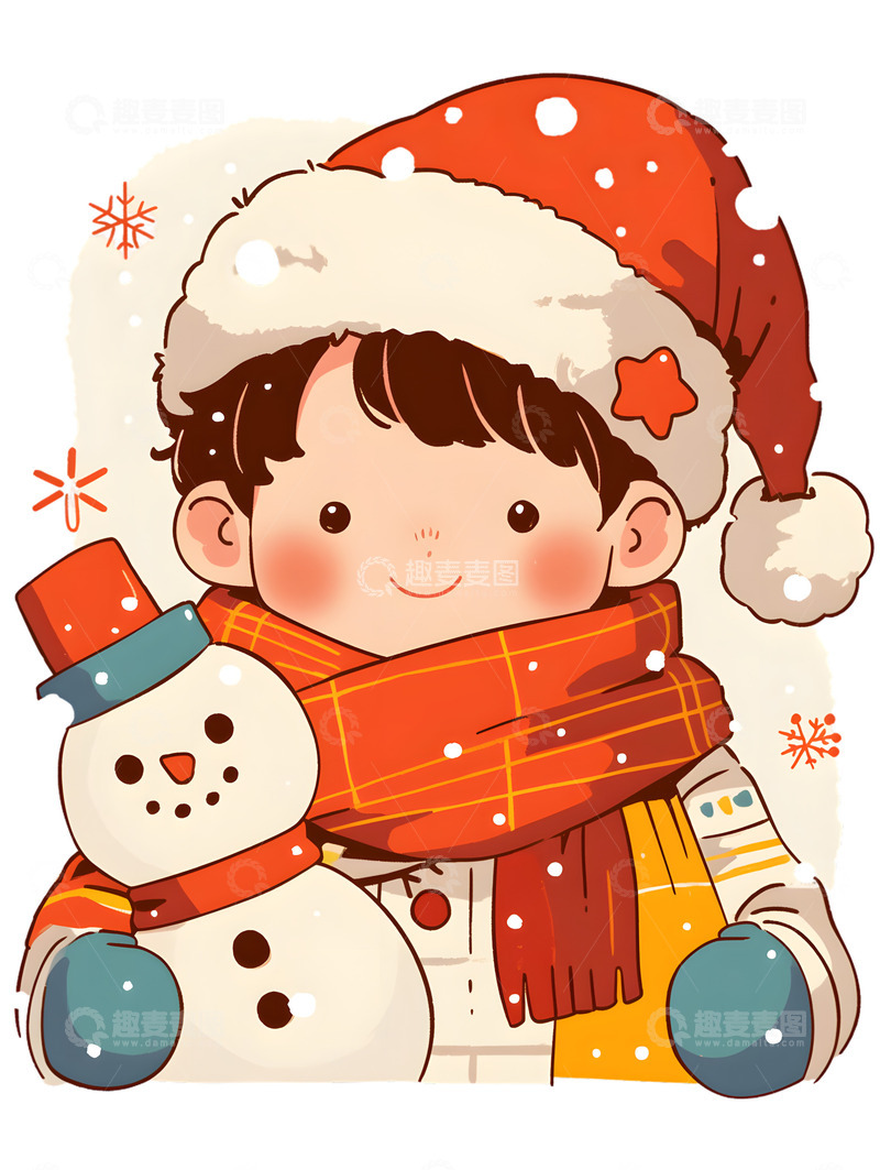高清大图下载【趣麦麦图】卡通圣诞男孩子图标