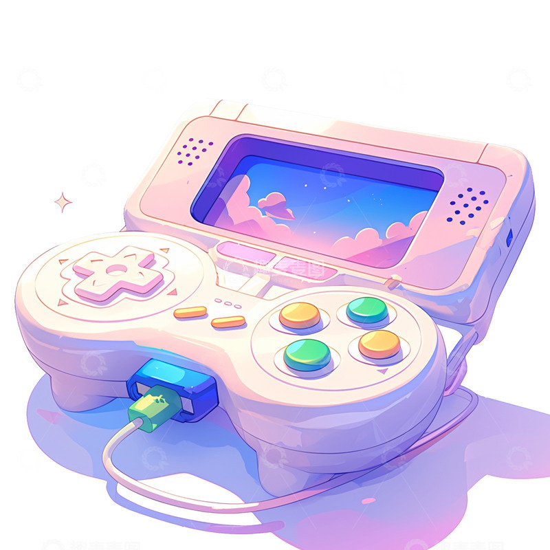 高清大图下载【趣麦麦图】卡通简约游戏机