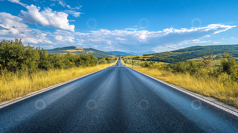 高清大图下载【趣麦麦图】野外开阔公路摄影