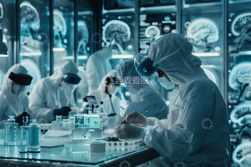 高清大图下载【趣麦麦图】做研究的科研人员
