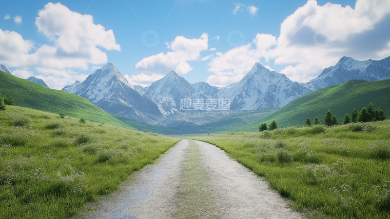 高清大图下载【趣麦麦图】野外山路高山背景摄影