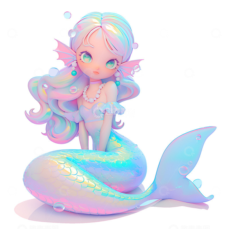 高清大图下载【趣麦麦图】卡通可爱的美人鱼