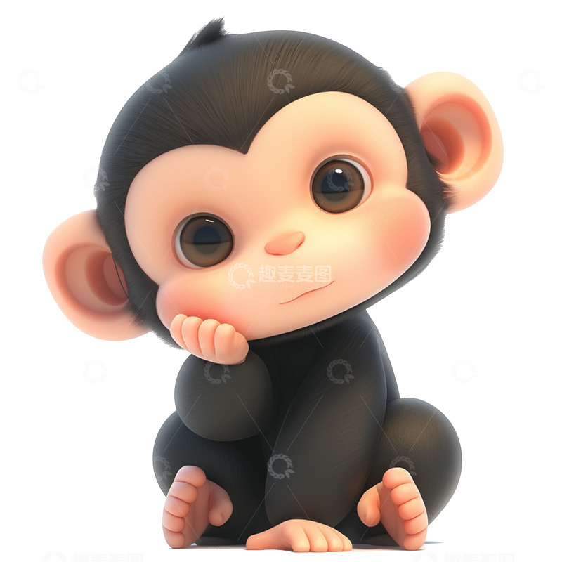 高清大图下载【趣麦麦图】卡通可爱的大猩猩