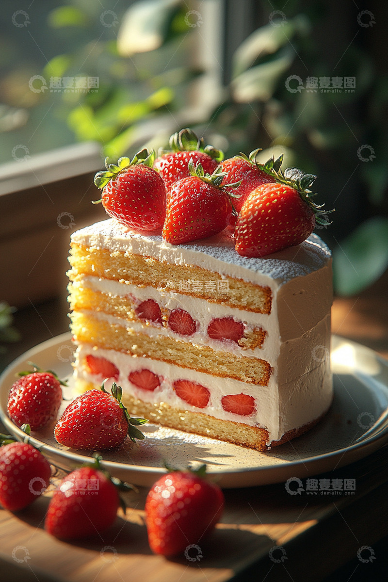 高清大图下载【趣麦麦图】礼物草莓蛋糕小甜品