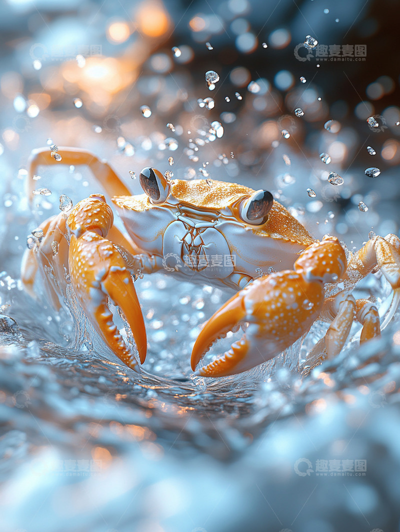 高清大图下载【趣麦麦图】创意螃蟹摄影图