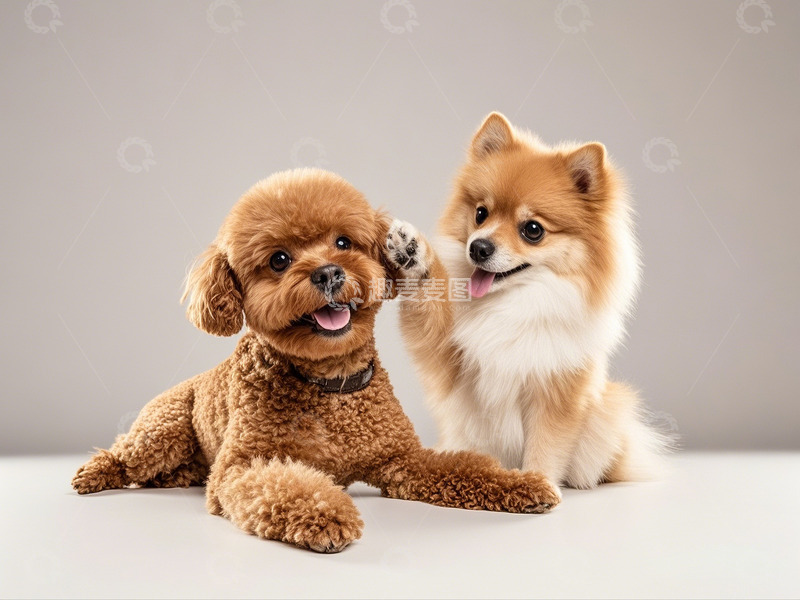 高清大图下载【趣麦麦图】比熊 博美犬摄影