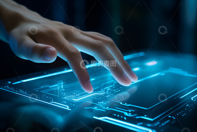 高清大图下载【趣麦麦图】人手触摸电子屏