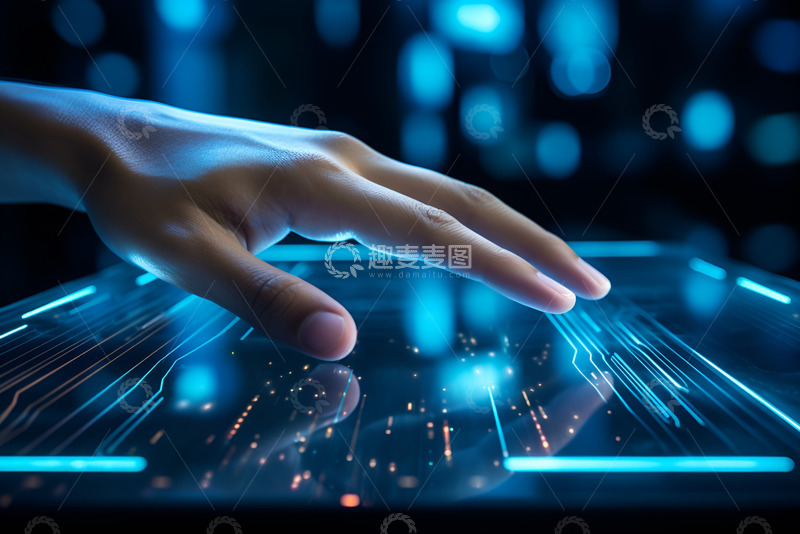 高清大图下载【趣麦麦图】手触摸电子屏幕