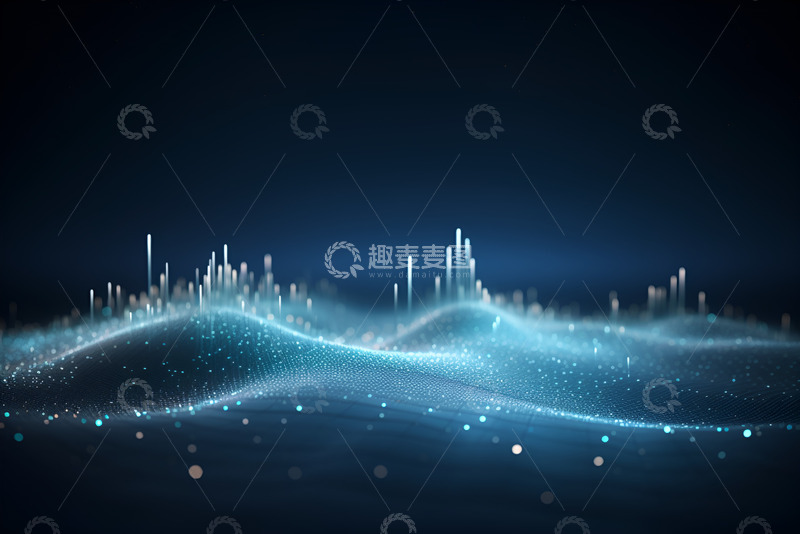 高清大图下载【趣麦麦图】科技粒子浮动线条