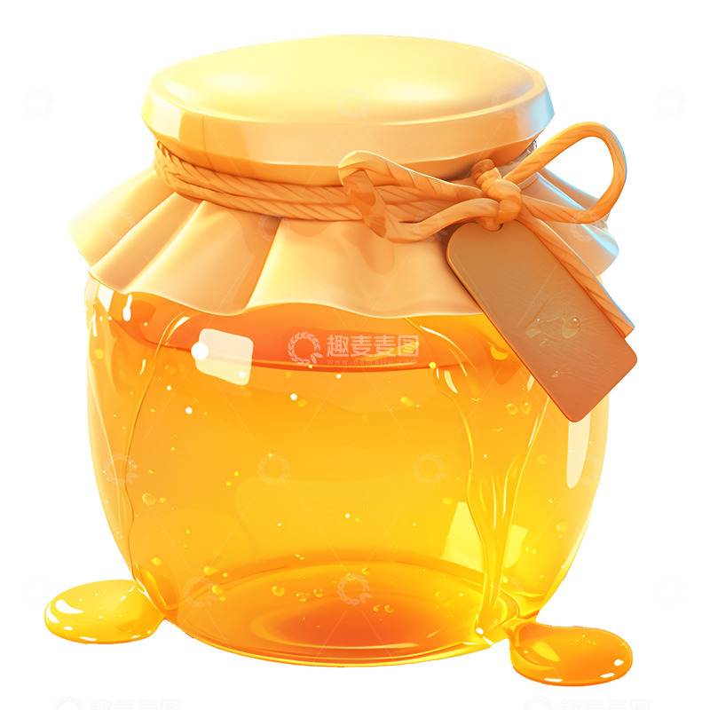 高清大图下载【趣麦麦图】卡通一罐子蜂蜜