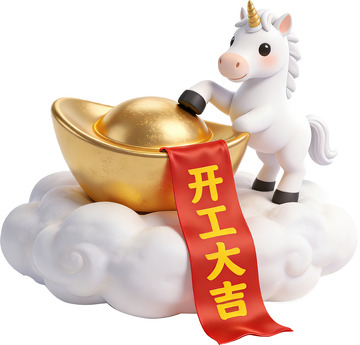 马年开工萌物-小马（免扣）01