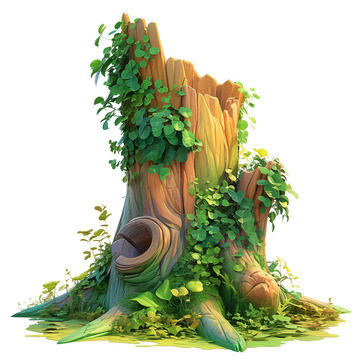 卡通简约一截树桩