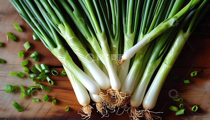 高清大图下载【趣麦麦图】大葱白色绿色