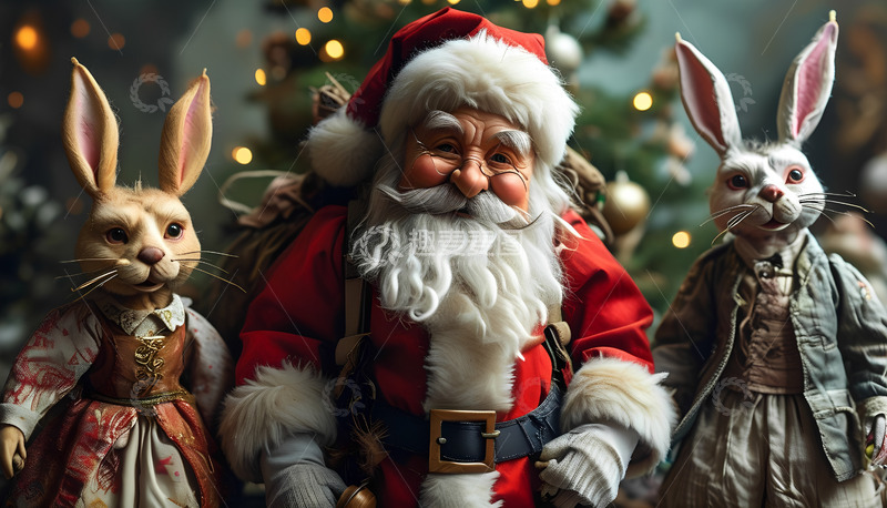 高清大图下载【趣麦麦图】圣诞老人玩偶