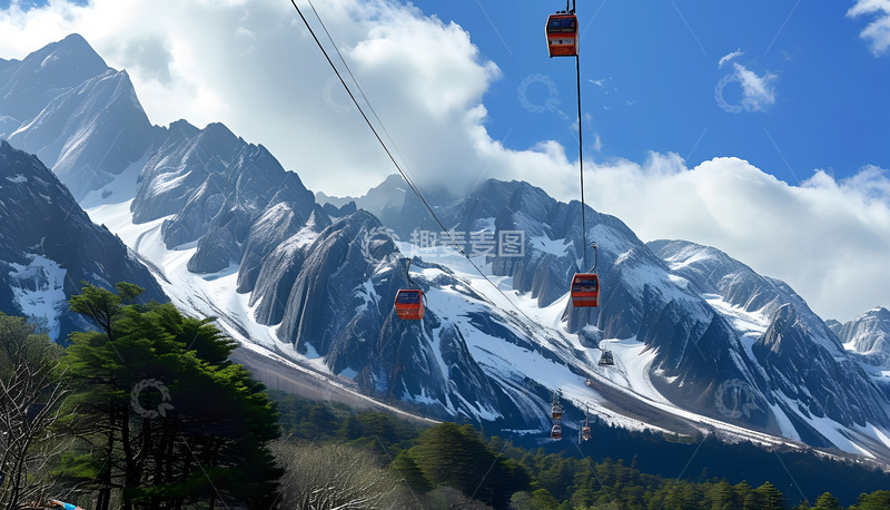 高清大图下载【趣麦麦图】雪山大山云朵