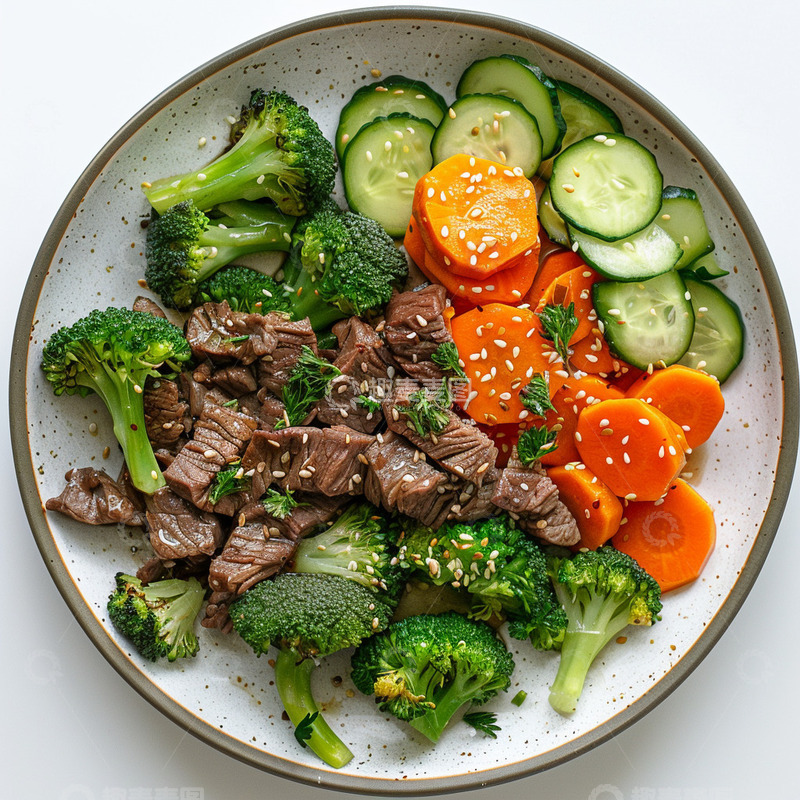 高清大图下载【趣麦麦图】一盘美味减脂餐