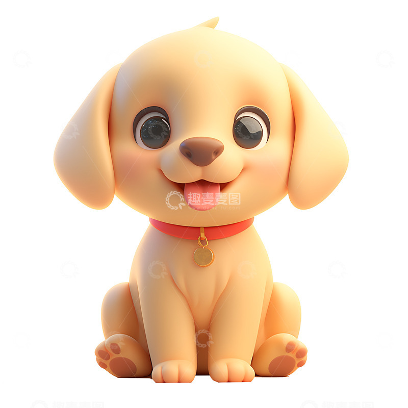 高清大图下载【趣麦麦图】卡通简约乖狗狗