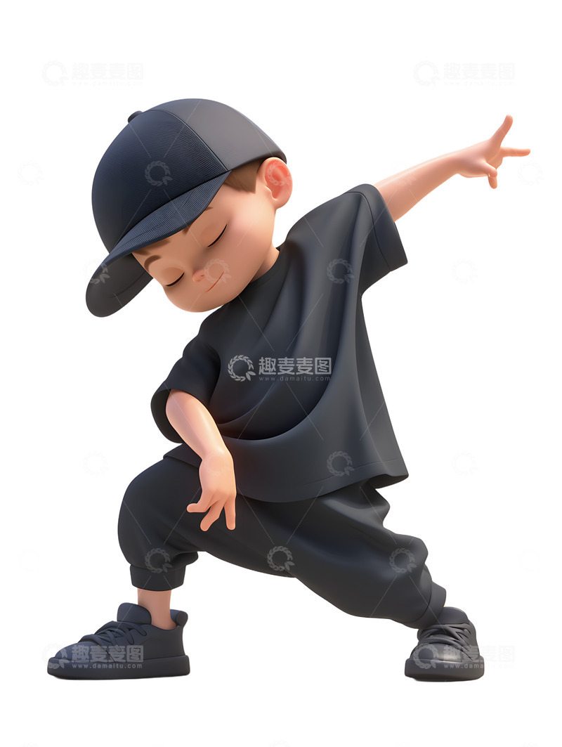 高清大图下载【趣麦麦图】可爱的嘻哈男孩子嘻哈舞蹈