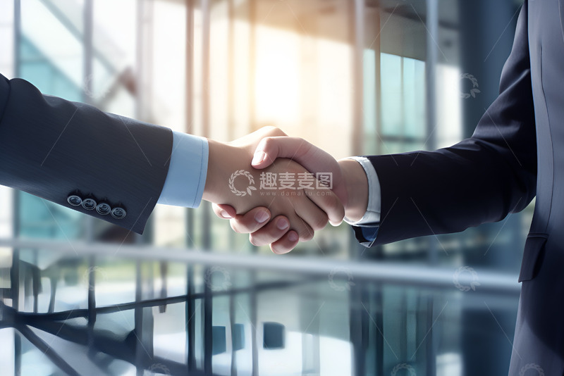高清大图下载【趣麦麦图】商务握手合作