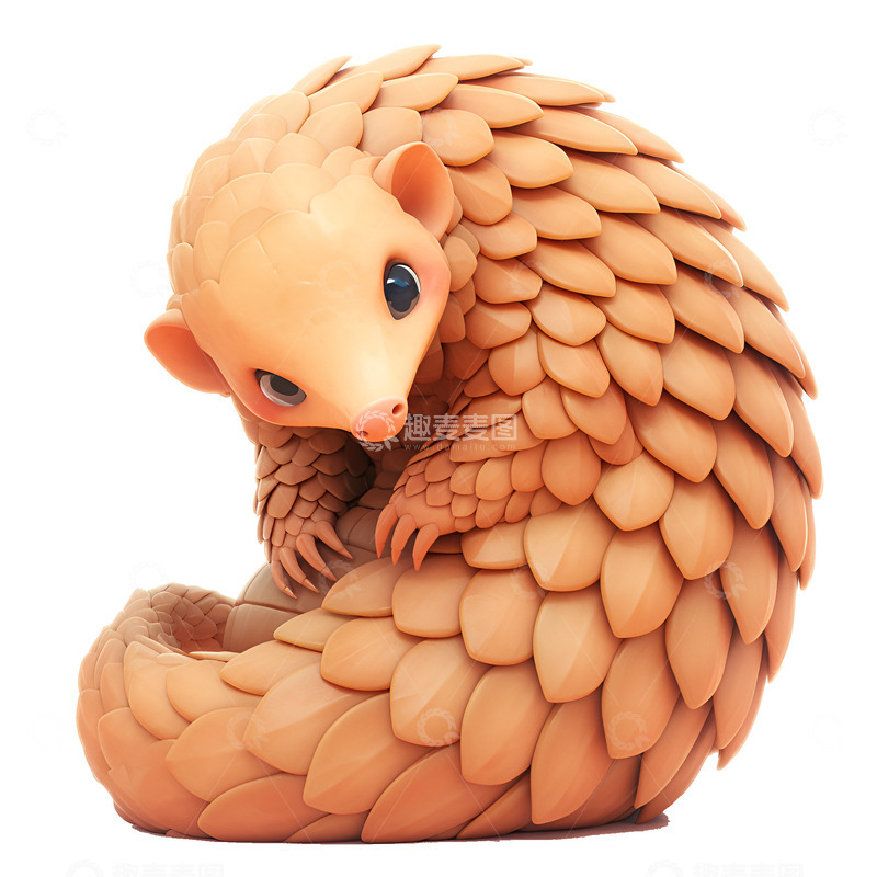 高清大图下载【趣麦麦图】卡通简约可爱的穿山甲