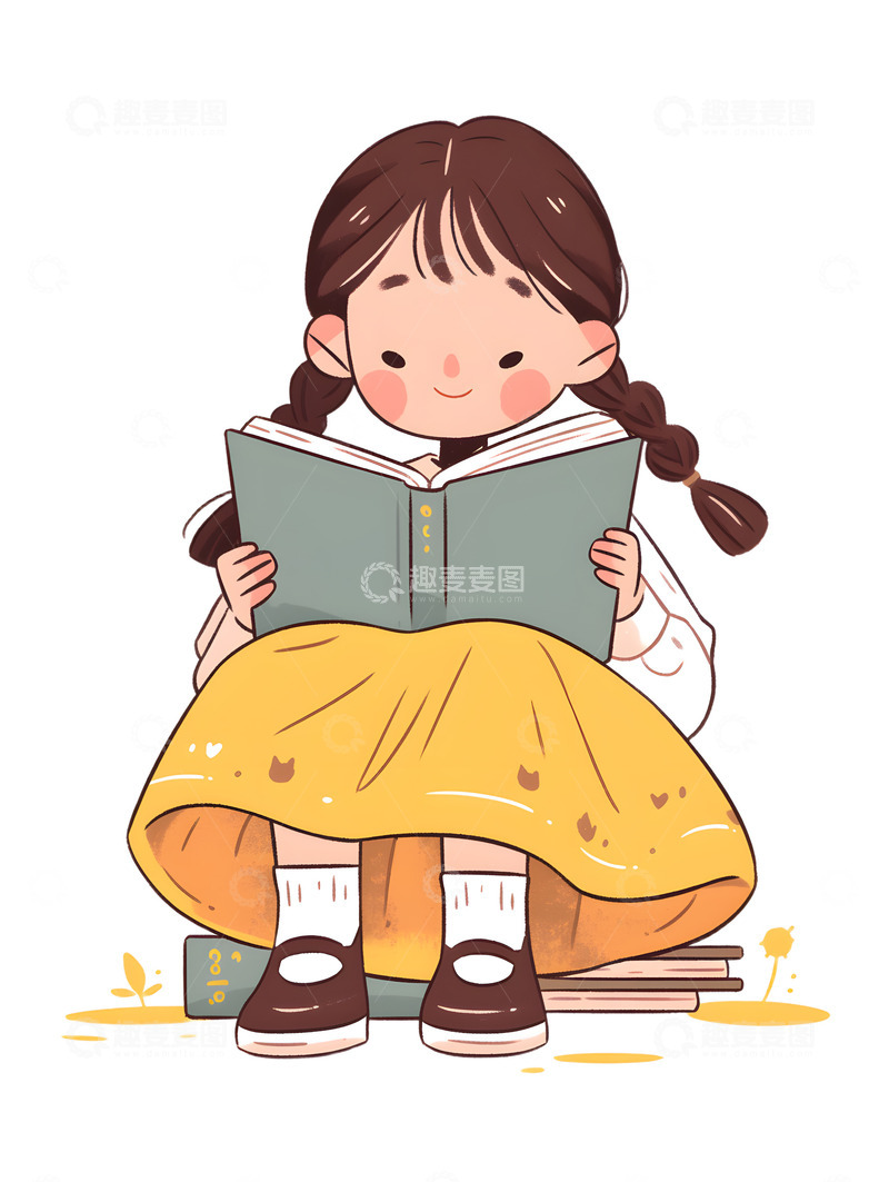 高清大图下载【趣麦麦图】女孩子看书阅读