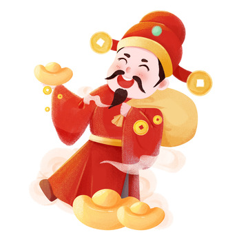 简约肌理财神元宝