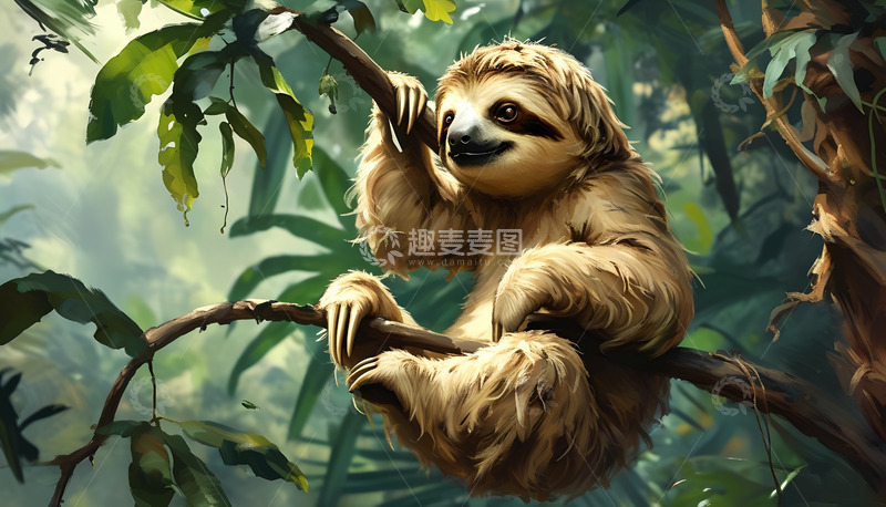 高清大图下载【趣麦麦图】爬树树林大树