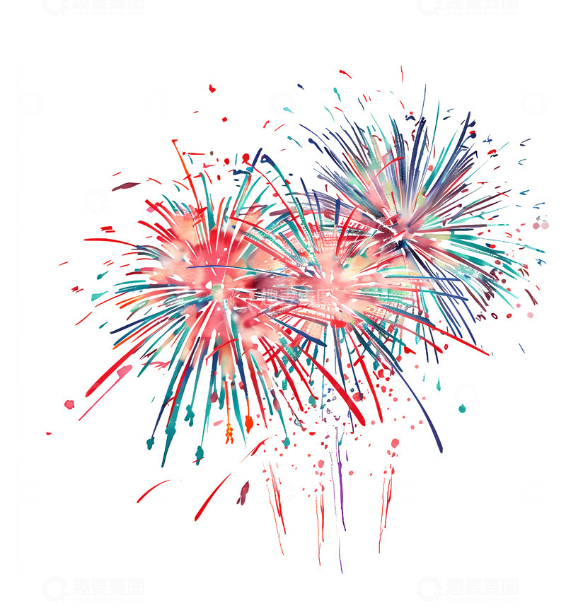 高清大图下载【趣麦麦图】烟花新年烟火