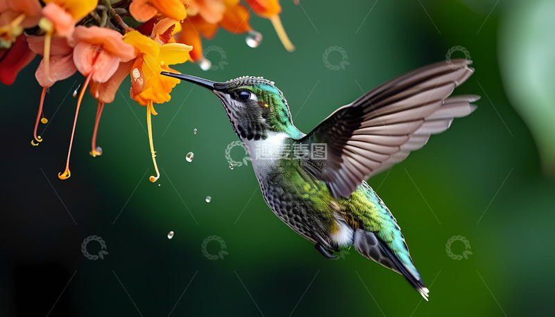 高清大图下载【趣麦麦图】小鸟花朵花儿