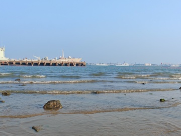 海岸风光码头景照片