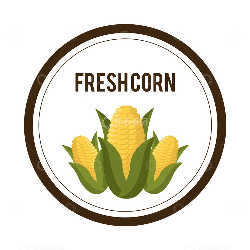 源文件下载【趣麦麦图】三根玉米棒子的鲜活象征