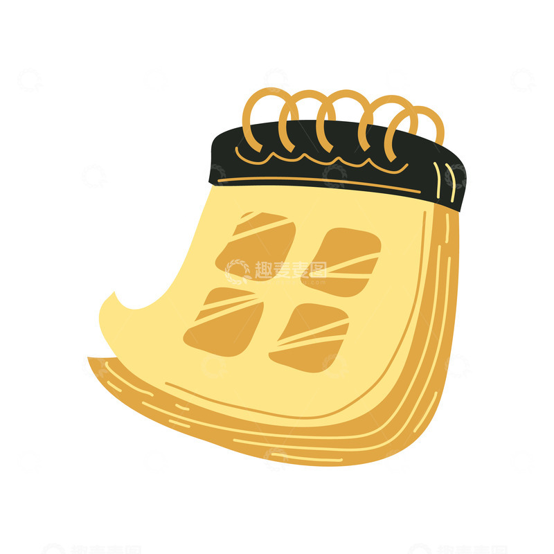 源文件下载【趣麦麦图】简约现代螺旋装订日历