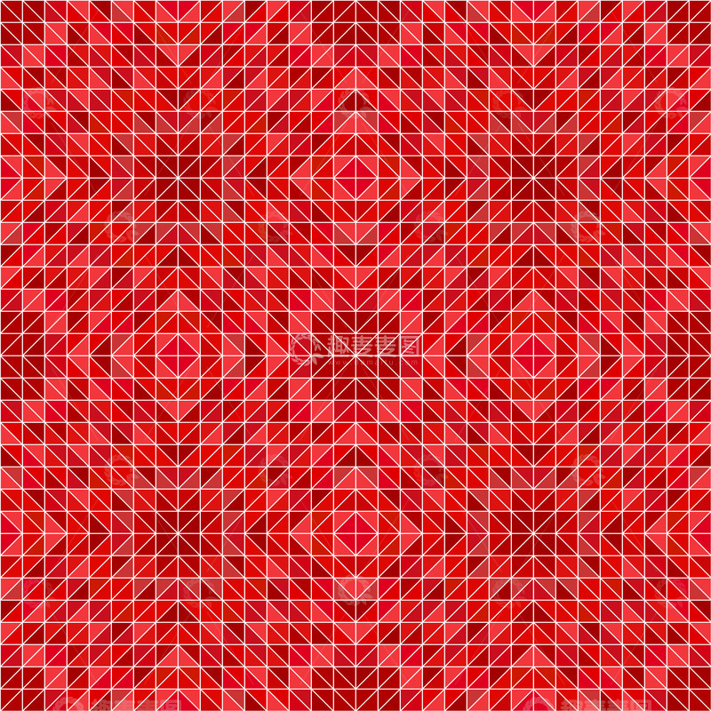 源文件下载【趣麦麦图】红粉三角几何对称图案