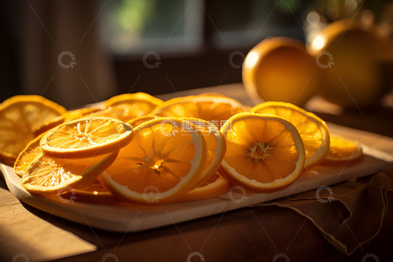 高清大图下载【趣麦麦图】案板上放置的柠檬干