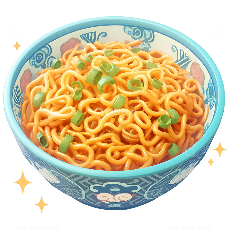 高清大图下载【趣麦麦图】卡通简约一碗泡面