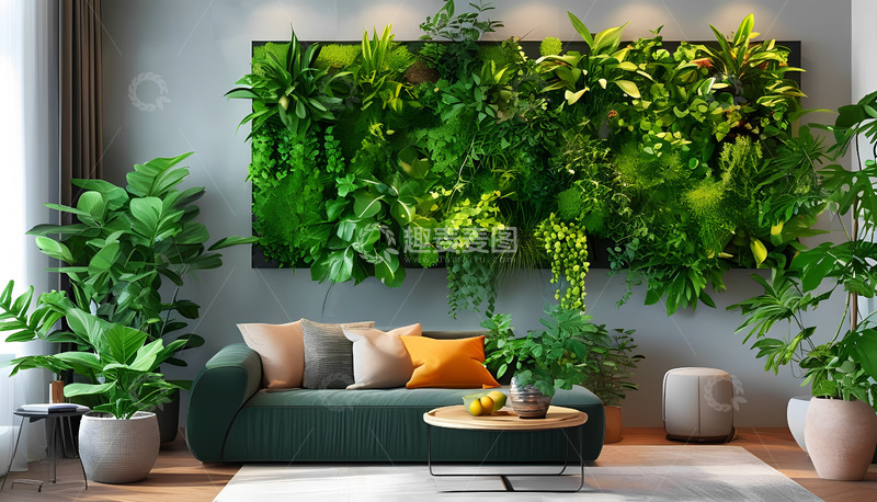 高清大图下载【趣麦麦图】花卉绿植沙发