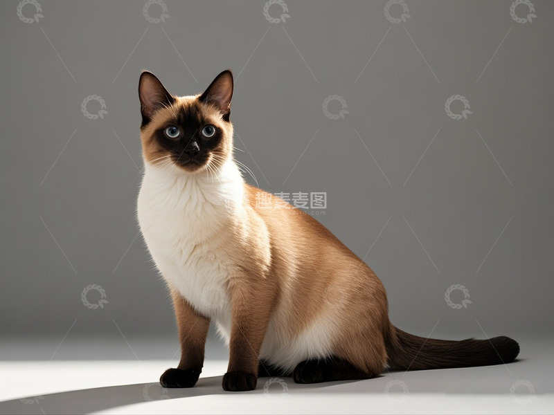 高清大图下载【趣麦麦图】可爱暹罗猫摄影素材