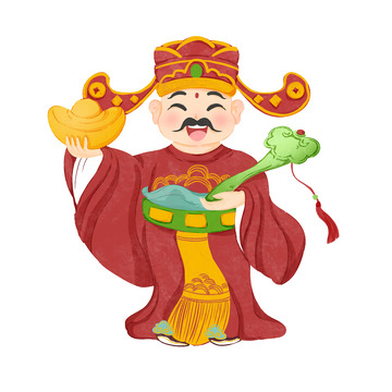 春节财神门神
