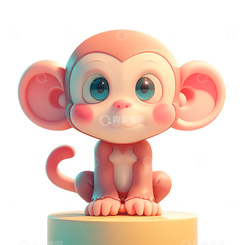 高清大图下载【趣麦麦图】卡通简约可爱的猴子