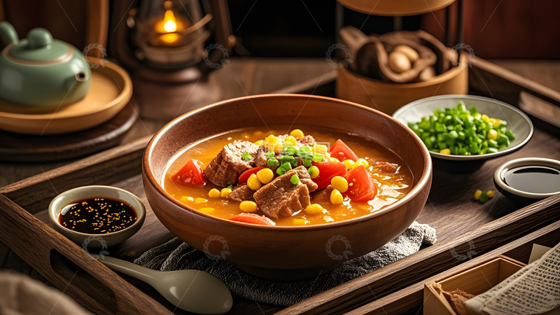 高清大图下载【趣麦麦图】番茄土豆排骨暖心家常养生美食