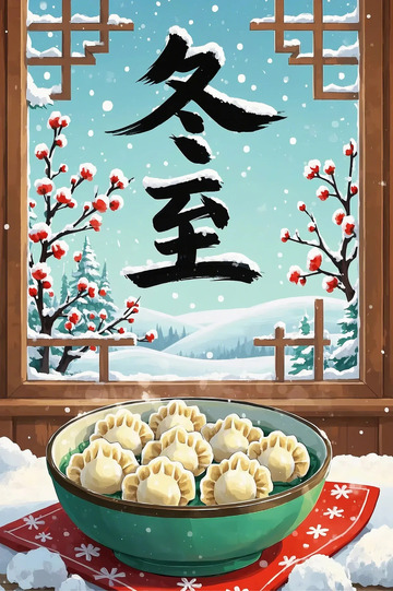 冬至腊梅饺子