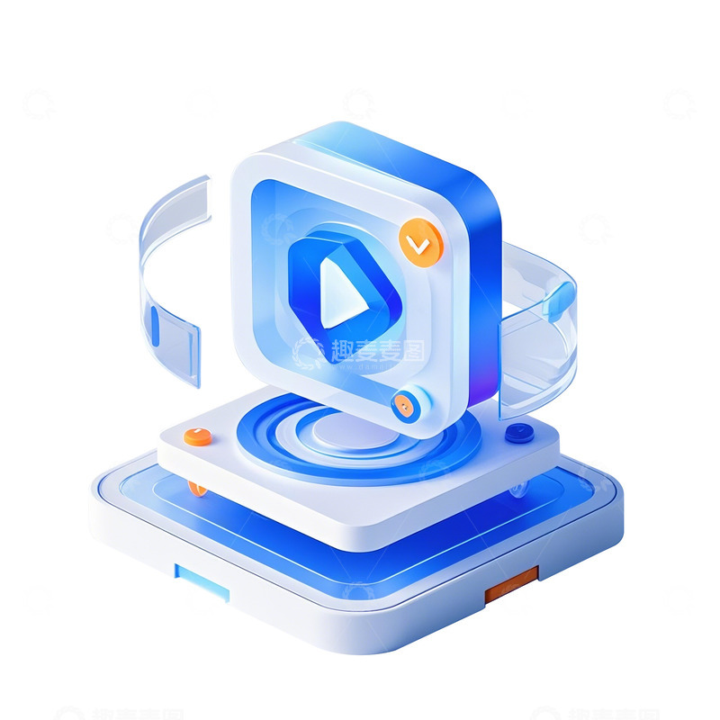 高清大图下载【趣麦麦图】立体3d科技icon图标素材2