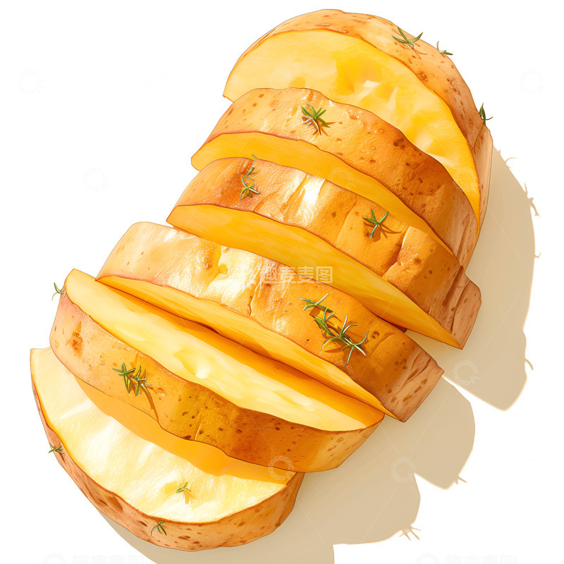 高清大图下载【趣麦麦图】卡通简约切块的土豆