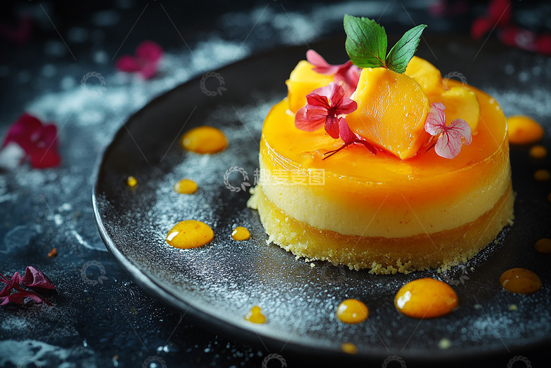 高清大图下载【趣麦麦图】美食芒果蛋糕摄影