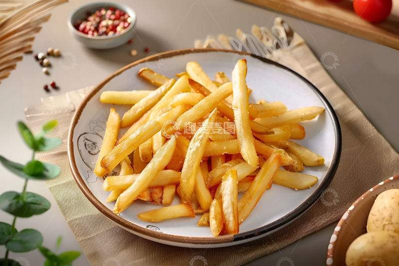 高清大图下载【趣麦麦图】一盘美味的炸薯条