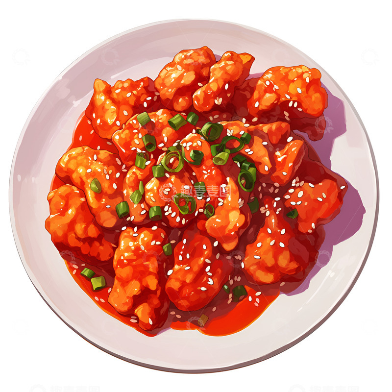 高清大图下载【趣麦麦图】卡通简约红烧里脊