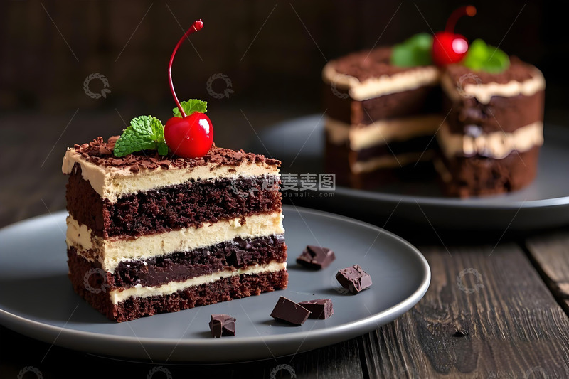 高清大图下载【趣麦麦图】黑森林蛋糕甜点摄影图