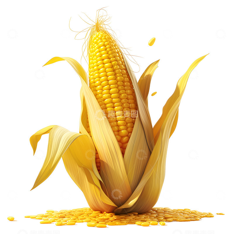 高清大图下载【趣麦麦图】卡通简约一个玉米